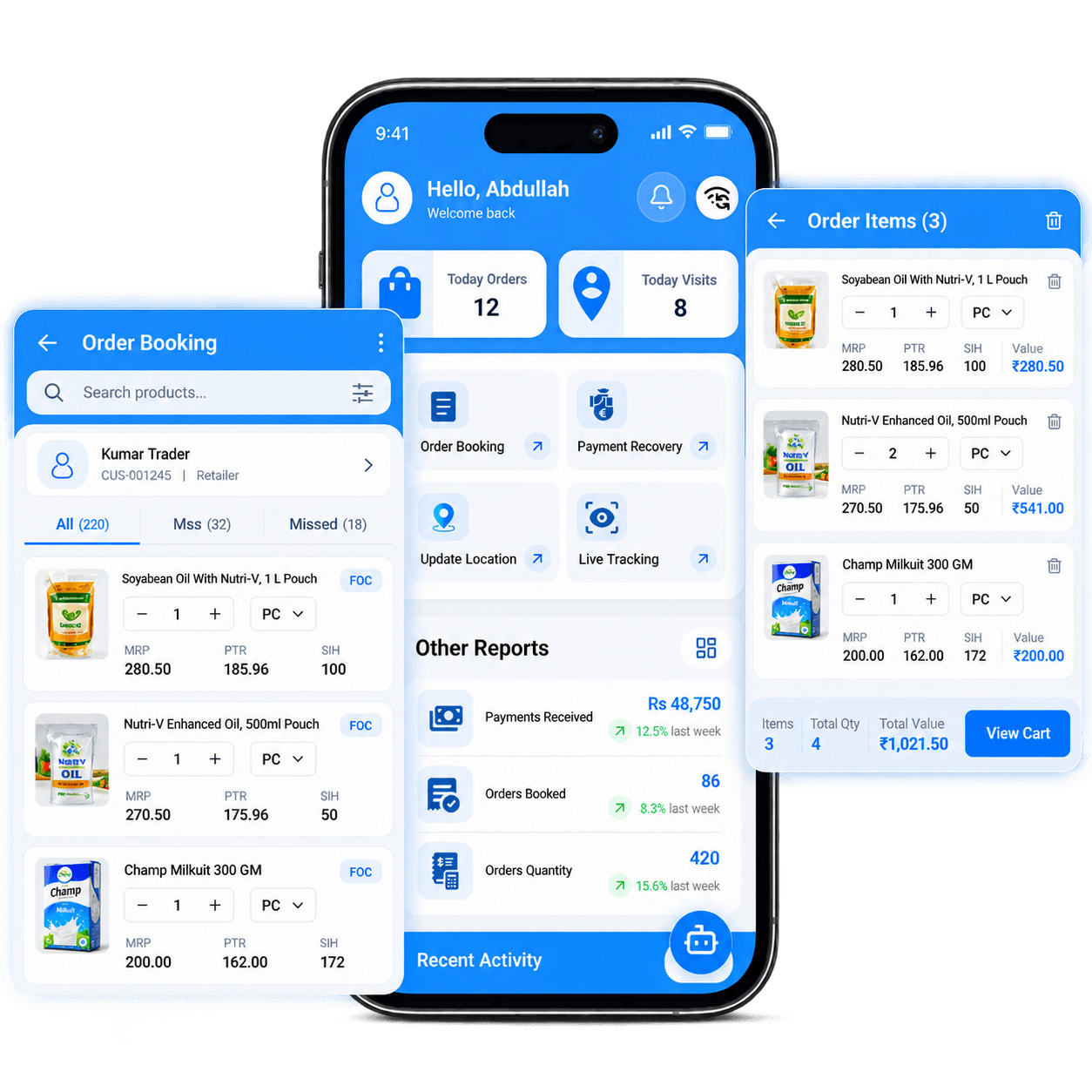 Axon Order Booking App preview for its upcoming iOS release